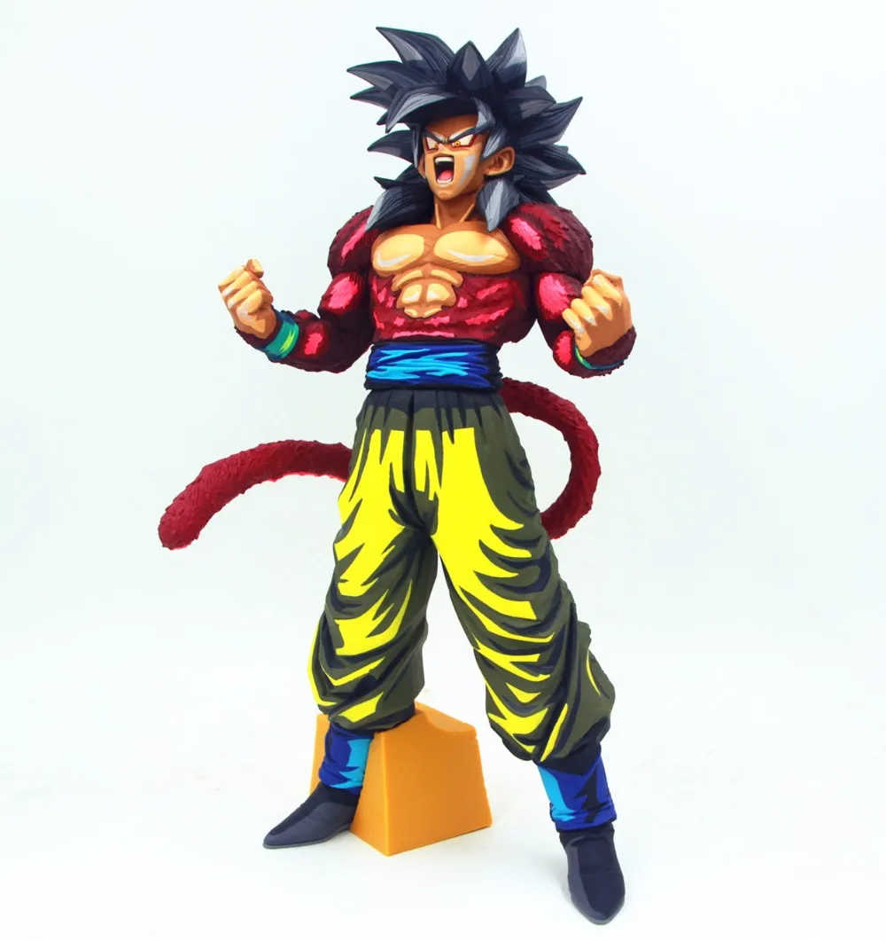 HKXZM Аниме Фигурка 34 см Жемчуг дракона GT Super SaiYan 4 Сон Гоку какаротто ПВХ Фигурки