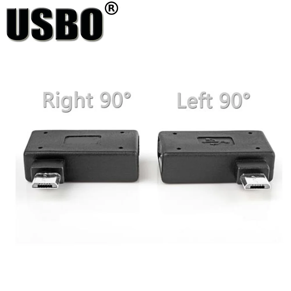 Высокое качество Черный 90 градусов локоть Micro USB внешний u диск мышь OTG адаптер
