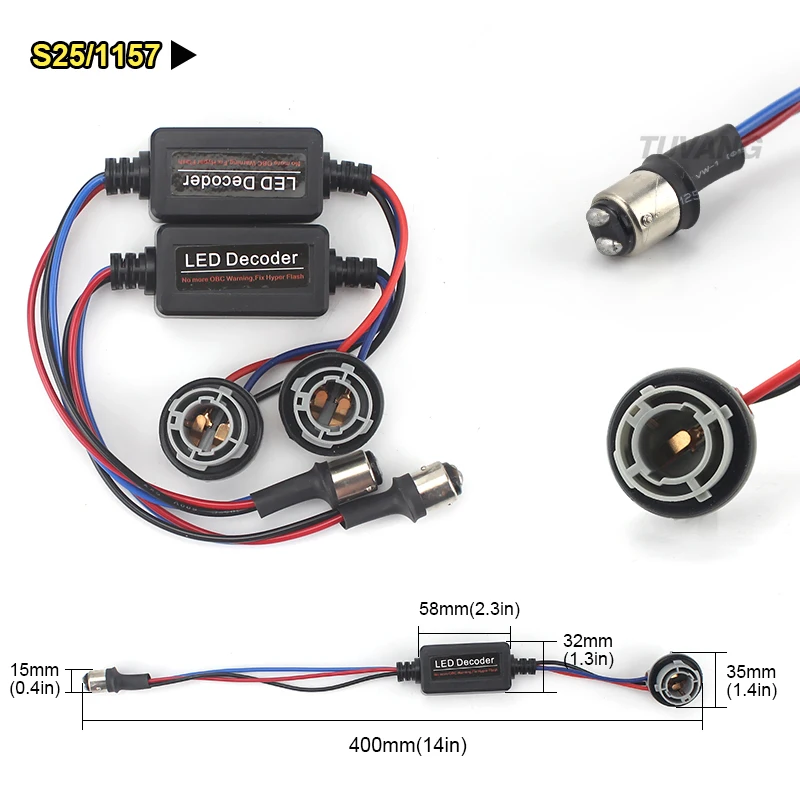 2X 1156 Ba15s 1157 T10 7443 7440 Bau15s Canbus поворотный сигнал провода без ошибок нагрузочные