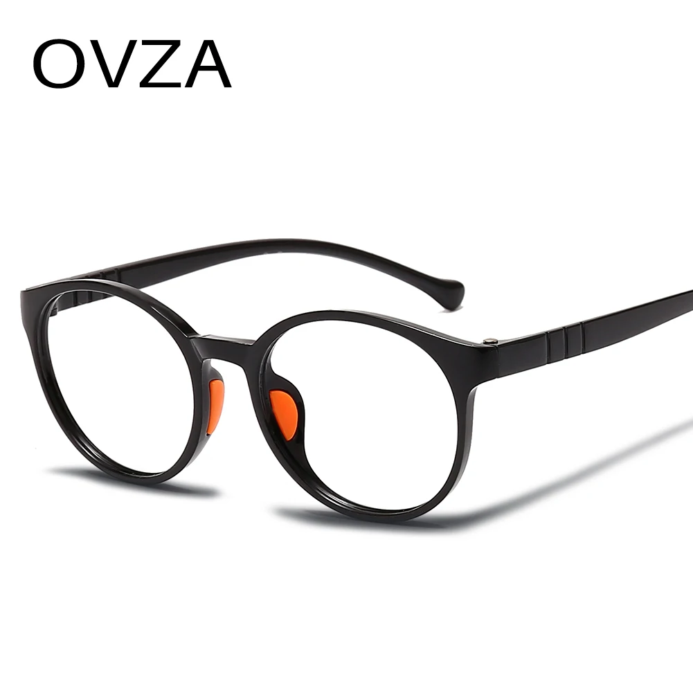 OVZA TR90 очки для детей прозрачные линзы Ультралегкая оправа для очков Модные овальные детские оптические очки оправа S6017
