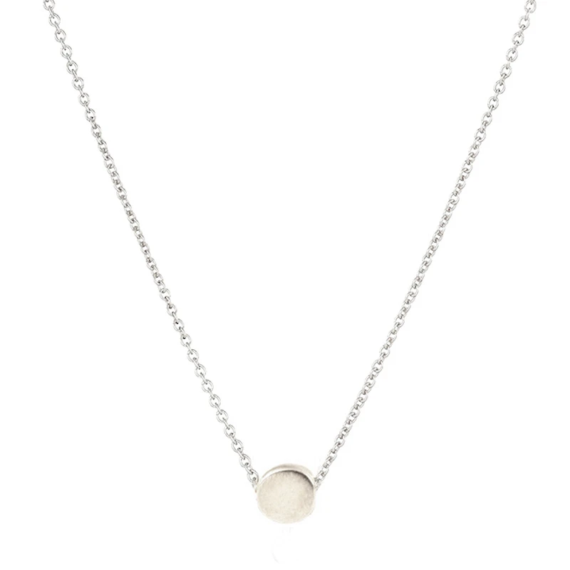 New Golden Bean Pendant Short Chain Choker Necklace For Women The Circle wish necklace with card Jewelry As gift