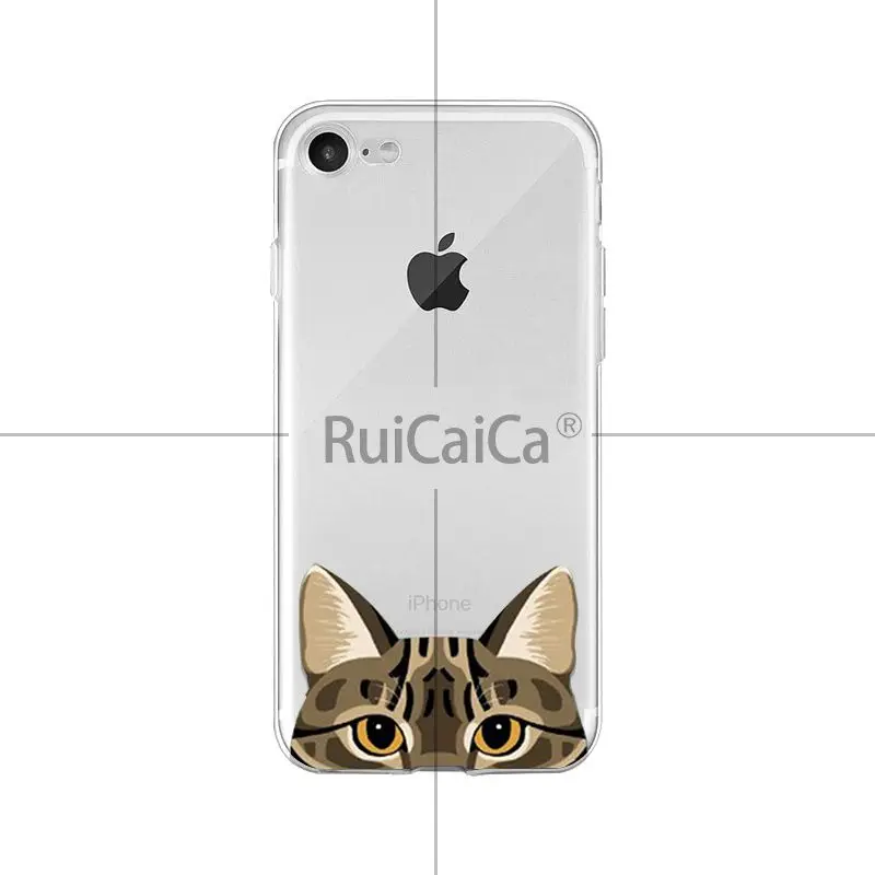 Ruicaica милый и забавный мягкий чехол для телефона с головой собаки кошки Apple iPhone 8 7 6