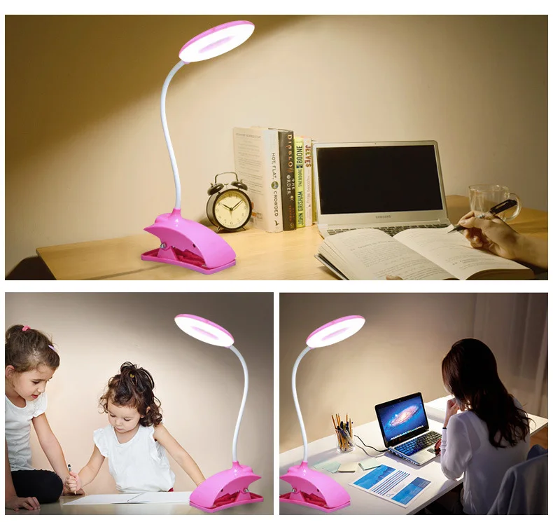 Настольная лампа для книг USB Led электронная книга мини гибкая яркий зажим чтения