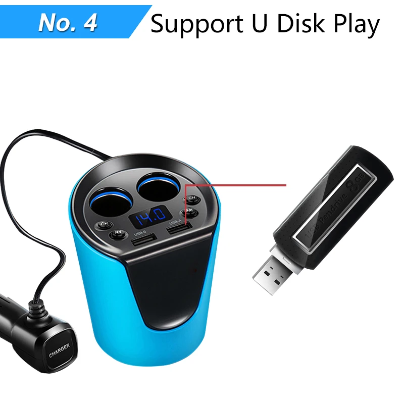 Fm передатчик 2019 mp3 плеер Bluetooth автомобильный комплект громкая связь звонок