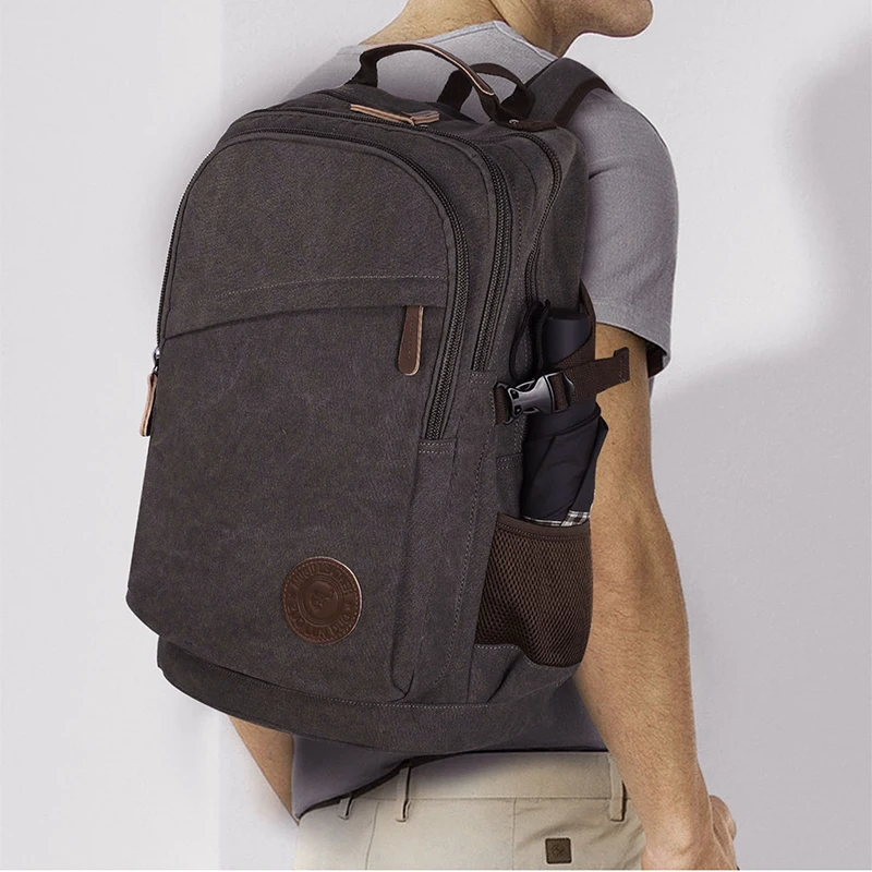 2019 новый модный мужской рюкзак винтажный холщовый школьная сумка уличные