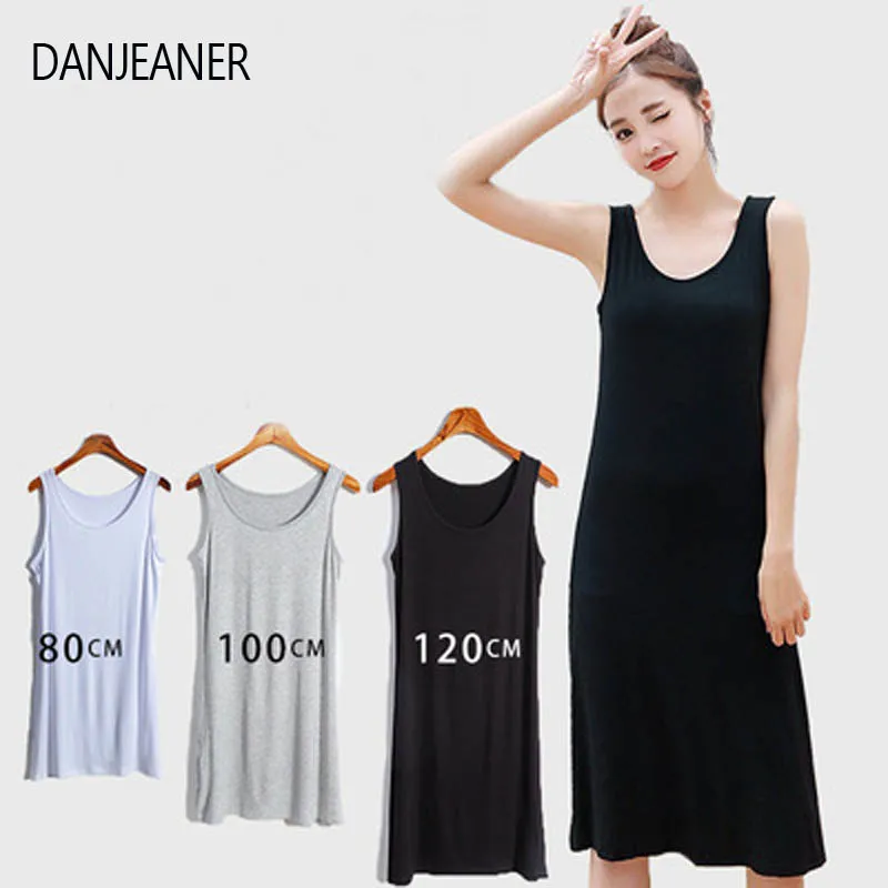 Женское длинное стрейчевое платье без рукавов DANJEANER элегантное облегающее