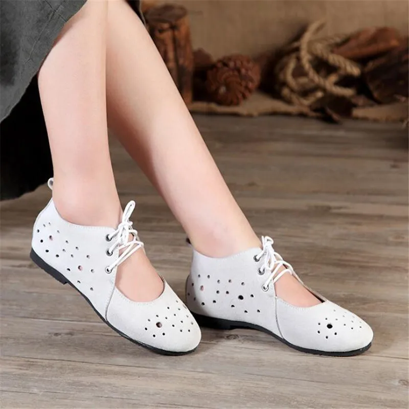 Whensinger 2018 летние сандалии женские модные туфли из натуральной кожи Ретро ремешок