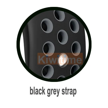 Black Grey Strap KIWITIME 42 мм силиконовый ремешок спортивный ремешок Миланский Браслет Нержавеющая сталь браслет, ремешок для наручных часов Часы SmartWatch IWO 8 9 Смарт Браслет для проверки сердечного ритма 6 2 3 - Цвет: Black Grey Strap