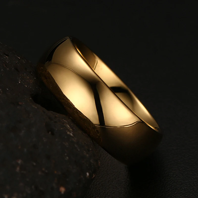Мужское обручальное кольцо из 100% вольфрама гладкое ювелирное изделие 8 мм для