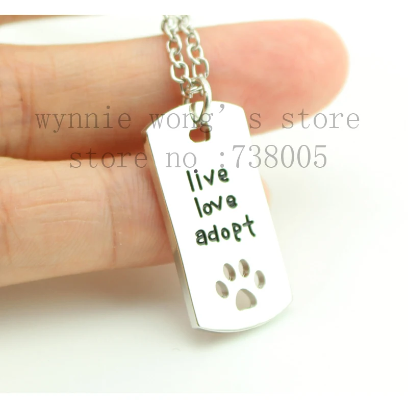 Новинка 2015 прямоугольная Подвеска для собаки Стильное ожерелье ярлык с принтом