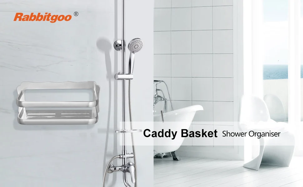 Душ Caddy корзина самоклеющиеся полки для ванной комнаты шампунь кондиционер пространство Алюминий ржавчины не бурения легко стойко
