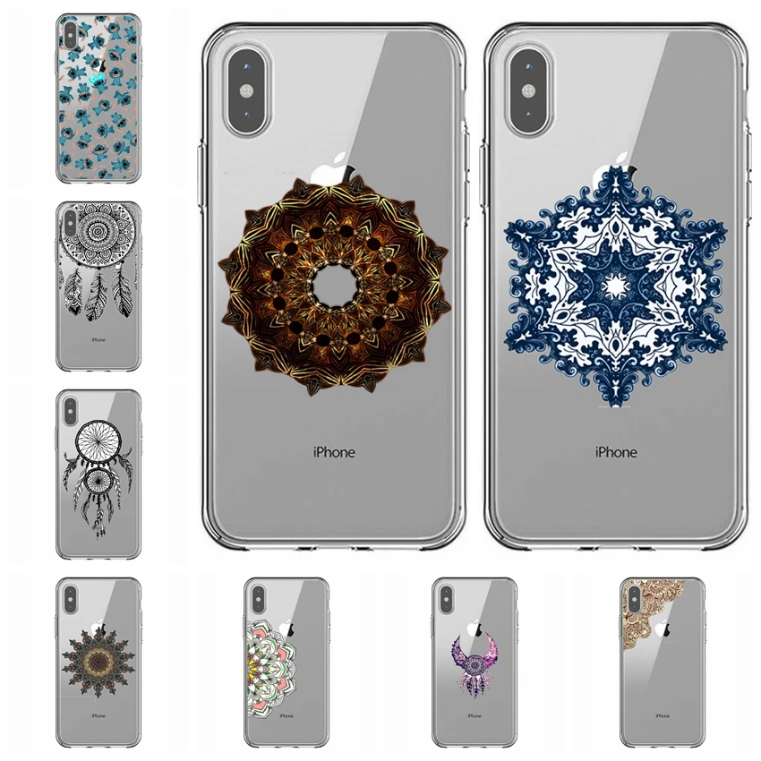 Ретро Мандала Национальный Ветер ТОТЕМ мягкий силиконовый прозрачный ТПУ чехол