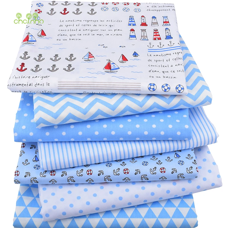 Ткань из саржевого хлопка с принтом Chainho для самостоятельного шитья/ткани узором