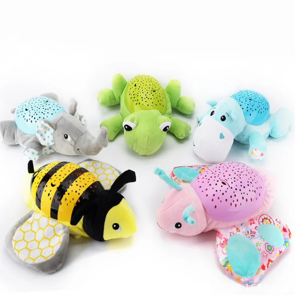 Светящийся животных лампа с светодио дный Ночник проектор звезд детские Sleepy