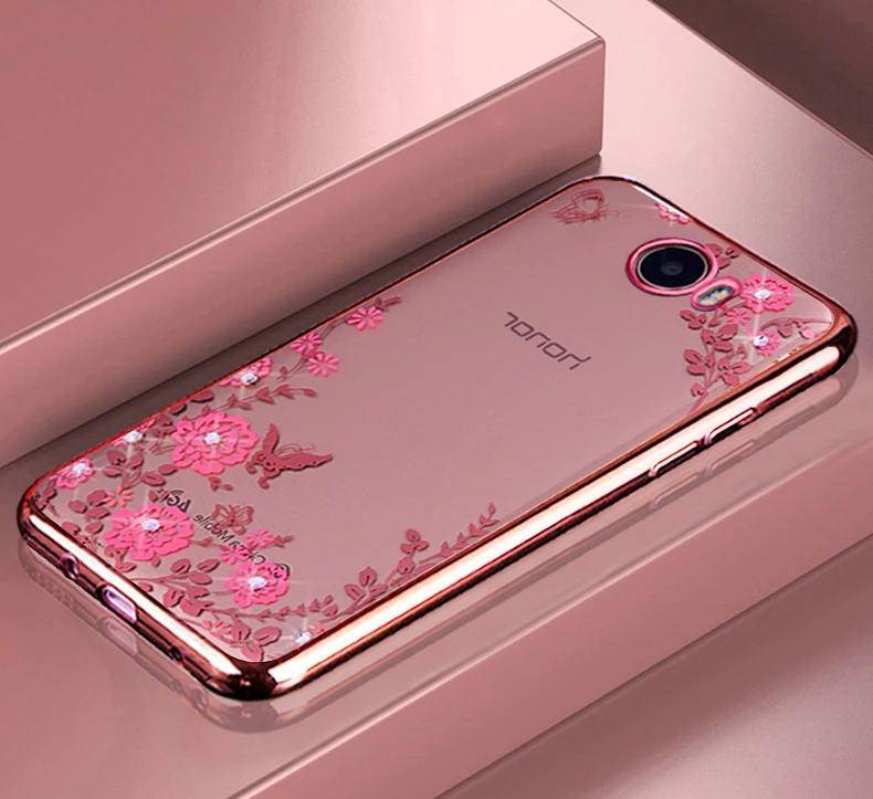 Роскошный силиконовый чехол из ТПУ с алмазными цветами для huawei Y6 Y9 PRO 2019 P20 P30 lite pro