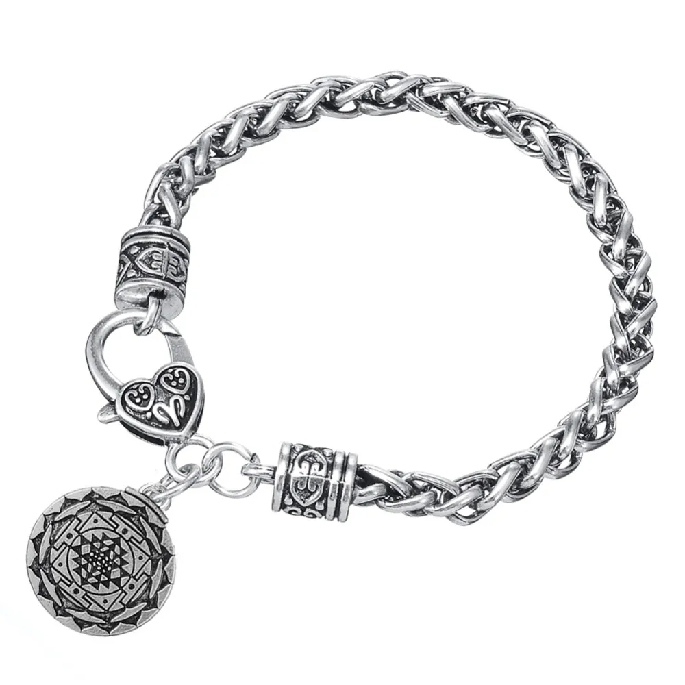 Davapara Sri Yantra большое богатство индуистский кулон богини Тантрический Йога Hindi ювелирные изделия оптом мужской Картер браслет для мужчин