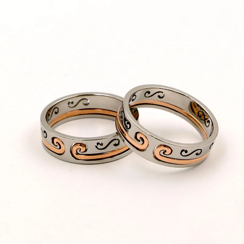Кольца влюбленных два в одном волшебное заклинание полированный дизайн S кольца