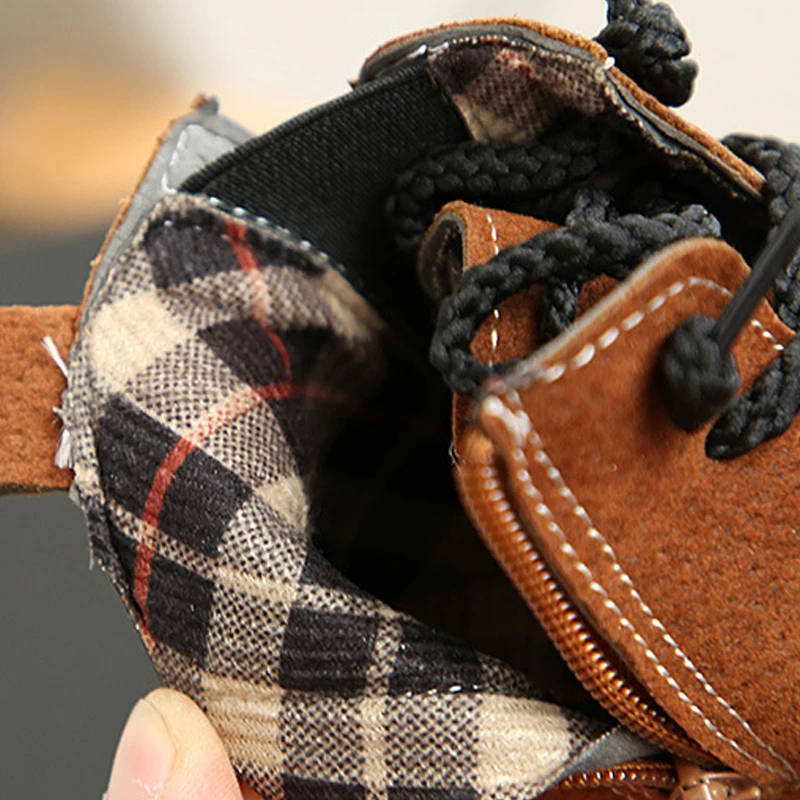Leather Children Boots Martens Kids Girl Shoes For Girls 2018 Autumn Boys Martin Ankle Zip Sneakers Size 26-36 | Детская одежда и