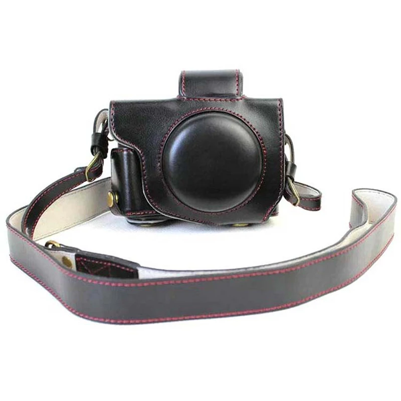 Сумка для фотоаппарата зарядки камеры непосредственно из искусственной кожи