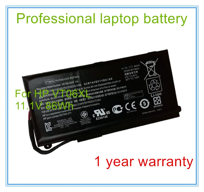 Оригинальный аккумулятор для 10.8V86WH VT06XL HSTNN-IB3F DB3F 657240-271 657240-151 657503-001 | Компьютеры и