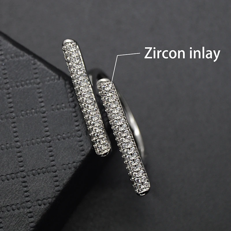 JZTOP роскошные открытые регулируемые циркониевые кольца женские серебряные