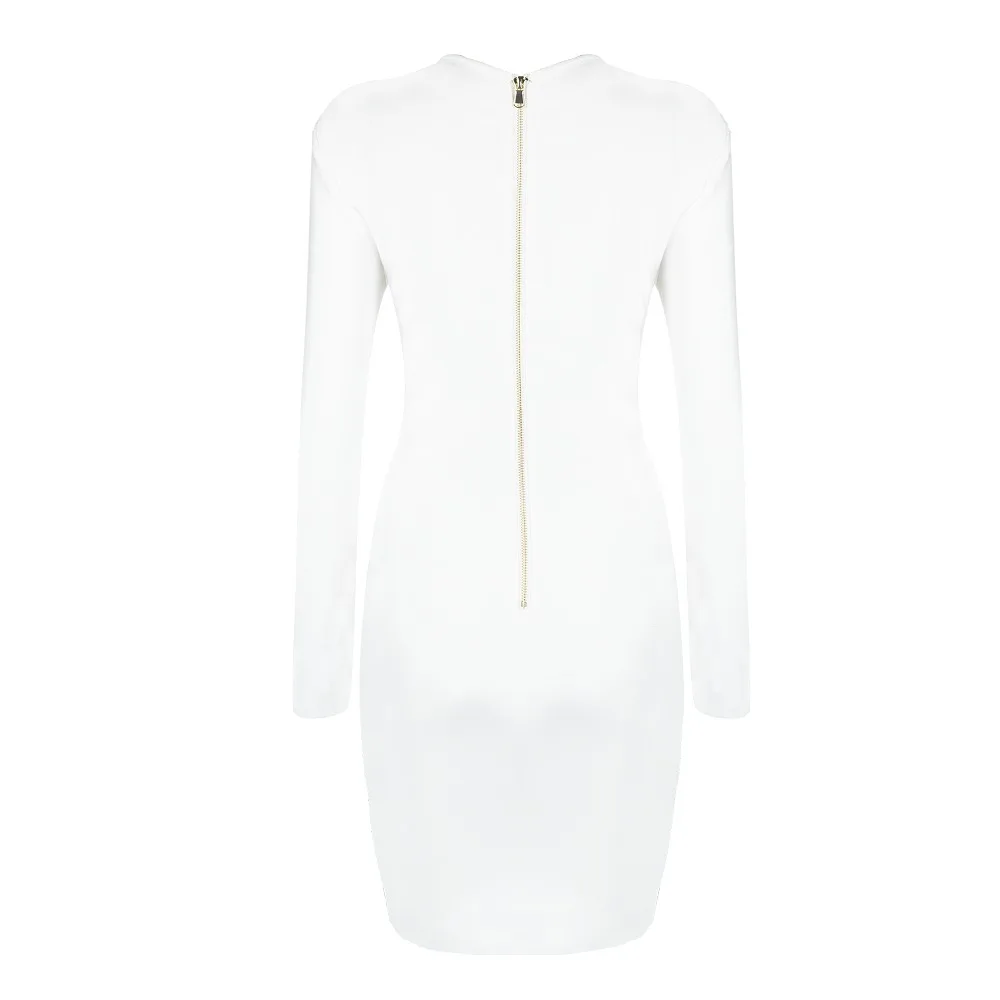 Зимние модные пикантные с длинным рукавом черный белый цвет платья повязки 2018