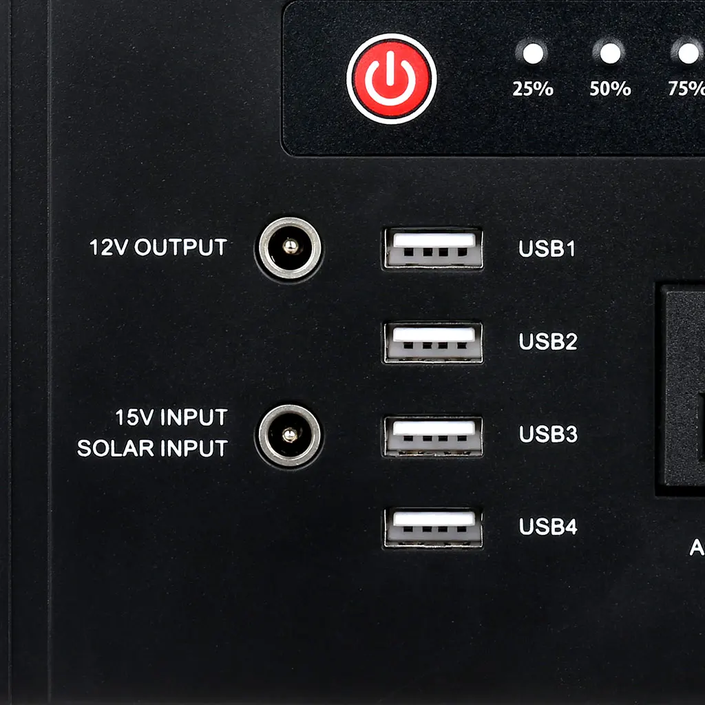 Floureon портативный 200 Вт(макс) Станция power Bank с AC120V DC выходами 4 usb порта Солнечный вход для MacBook ноутбука телефона кемпинга
