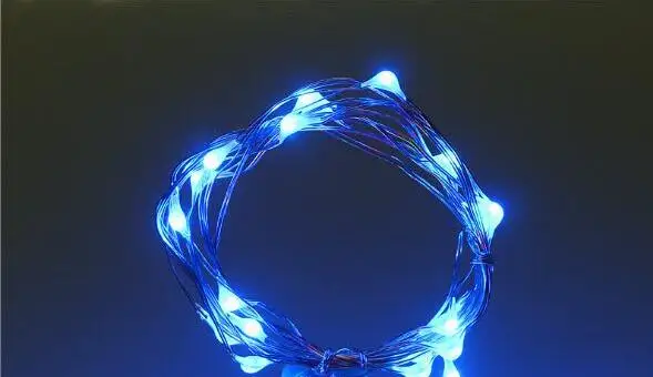 blue 10 шт USB Перезаряжаемые 2 м светодиодов Строка лампы гирлянда провода бутылки вина пробкой свет из пробки в форме для свадьбы украшение дома - Emitting Color: blue