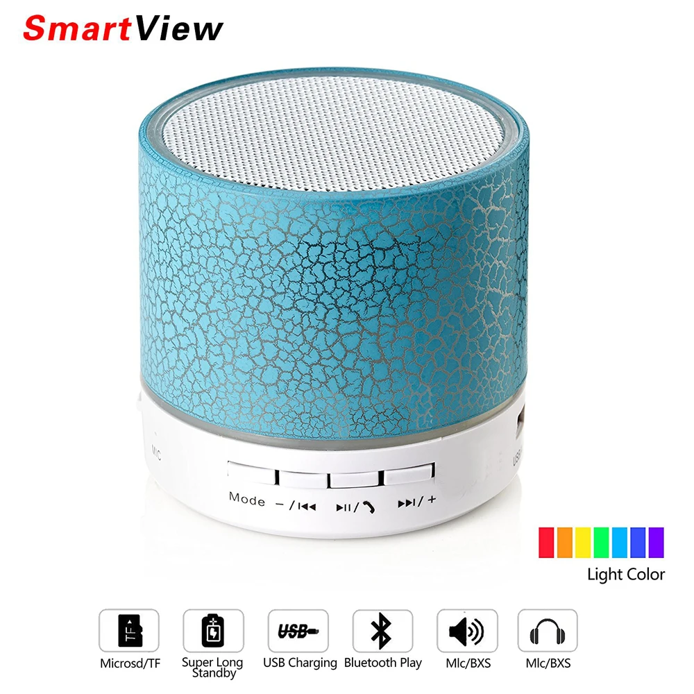 VONTAR светодиодный Bluetooth Динамик Беспроводной Hands free Портативный s сабвуфер громкий