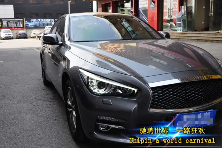 Авто часть стиль светодиодный головной фонарь для Infiniti Q50 светодиодный фары- для Q50L drl H7 hid Биксеноновые линзы angel eye ближнего света