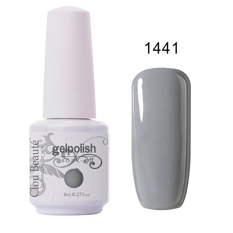 1441 Clou Beaute Гель-лак для ногтей 8 мл Гель-лак 85 цветов Nagellack лак vernis полуперманентный Розовый Профессиональный Гель-лак для ногтей лак - Цвет: 1441