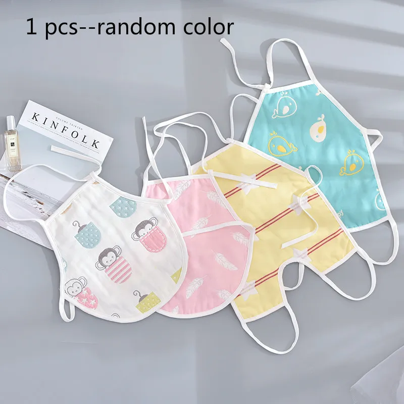 Gauze Baby Bibs Cotton Waterproof Burp Cloth Bandana Bib Cartoon Babetes Stuff Baberos Girls Boy Bavoir Kid Bavaglini Apron B405 | Детская