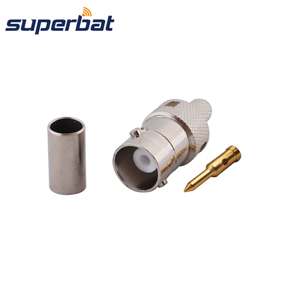 Superbat RP-BNC женский разъем обжимной прямой 50 Ом для кабеля RG58 RG142 LMR195 RG400 | Мобильные
