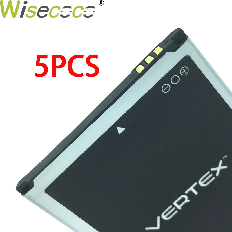 WISECOCO 5 шт./лот Высокое качество аккумулятор для Vertex Impress Luck мобильный телефон с номером отслеживания