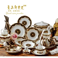 guci 60 pieces european court dinnerware sets luxury sets for jingdezhen high grade bone china bowl