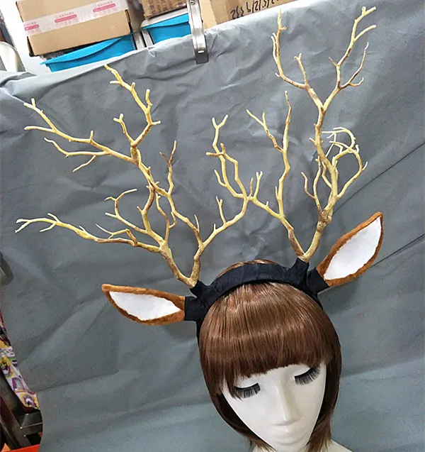 

Steampunk Deadwood Horn Headband Sheep Ears Cosplay Headpieces Halloween Lolita Fancy Headdress