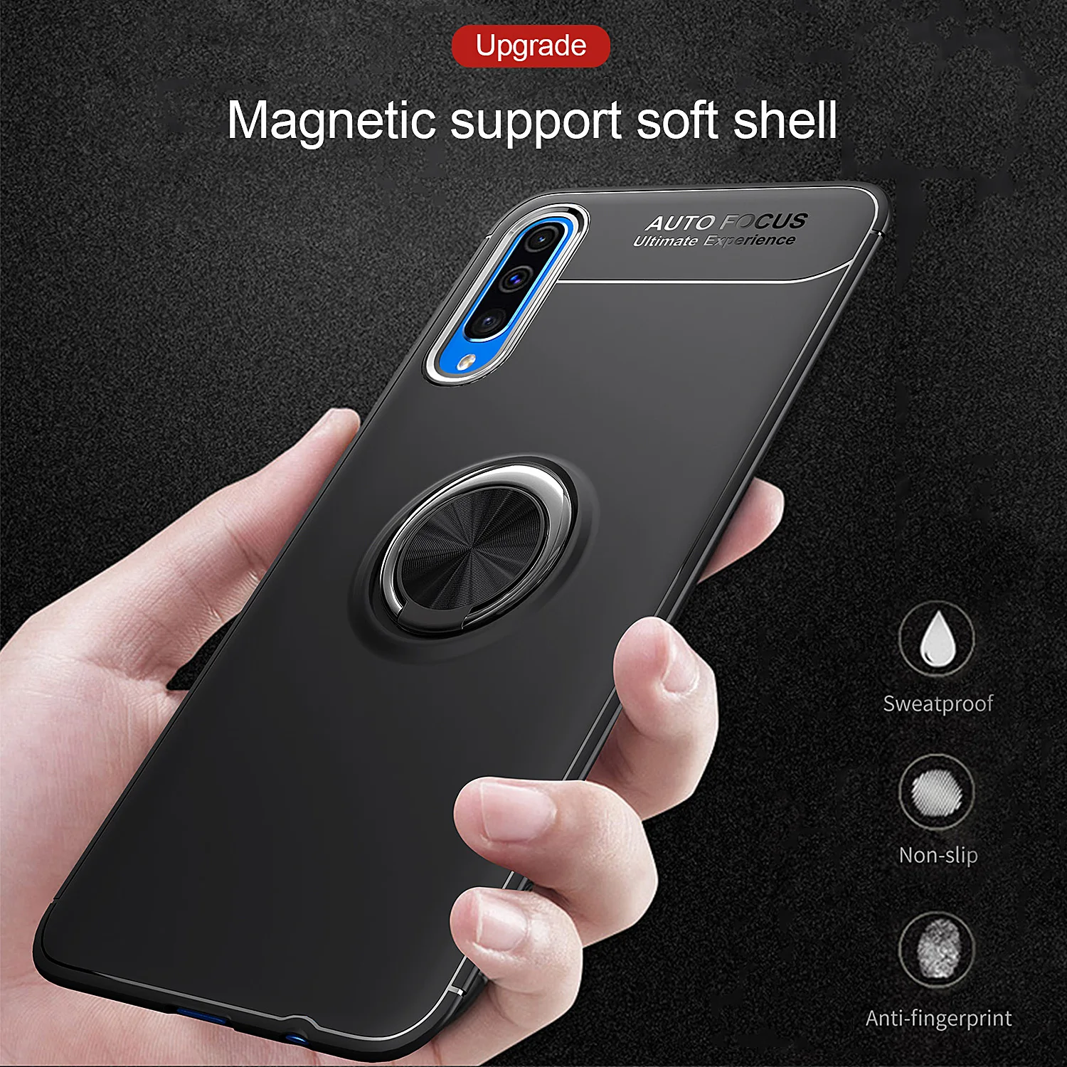 Чехол для телефона Samsung Galaxy A50 A70 с магнитным кольцом для автомобиля, мягкий силиконовый чехол Funda для A30 A40 A50 Capa on.