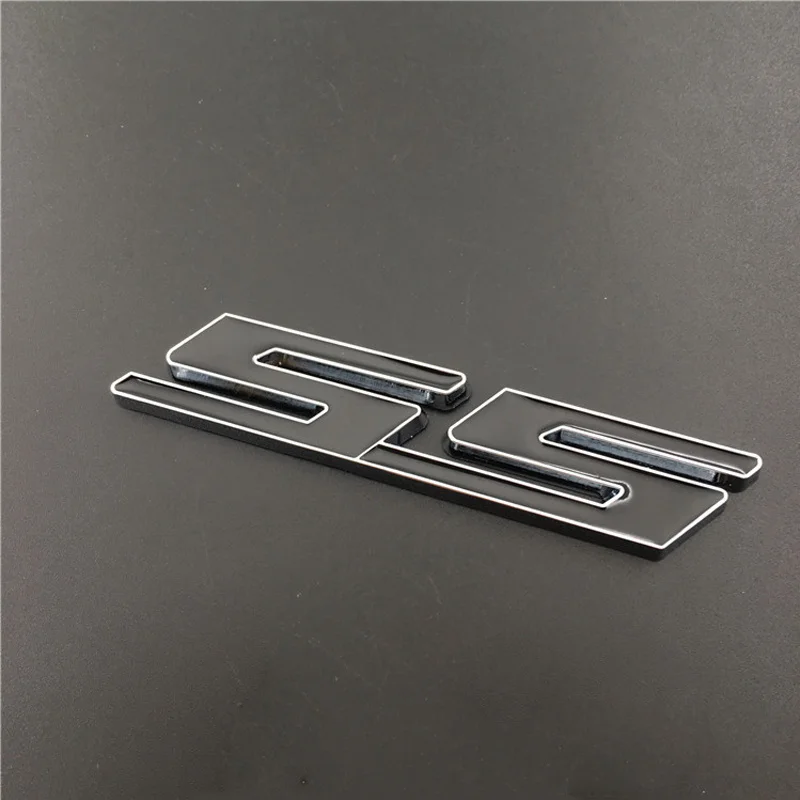 Black Sticker Для Chevrolet Malibu Sail Captiva Lacetti Cruze AVEO Camaro SS автомобильный Стайлинг металлическая наклейка внешние аксессуары 3D логотип эмблема - Название цвета: Black Sticker