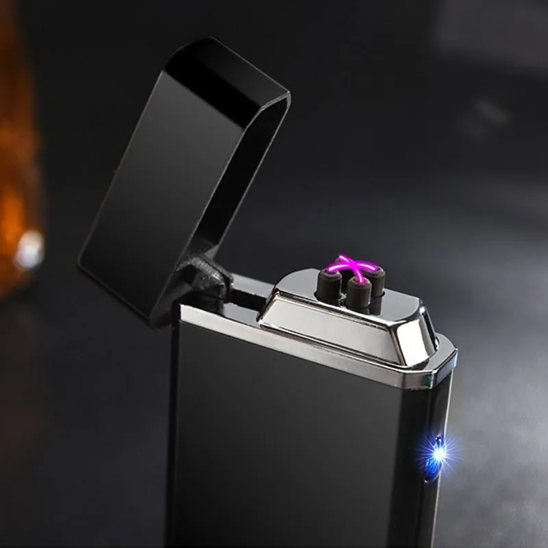 Новая перезаряжаемая зажигалка с двойной дугой плазменные USB зажигалки для сигар