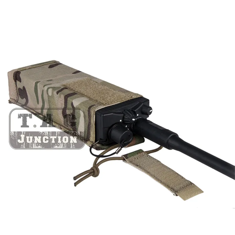Emerson тактическая радиостанция MBITR сумка EmersonGear Портативная сумка Регулируемая рация Карманный Перевозчик с крюком и петлей для AVS жилет