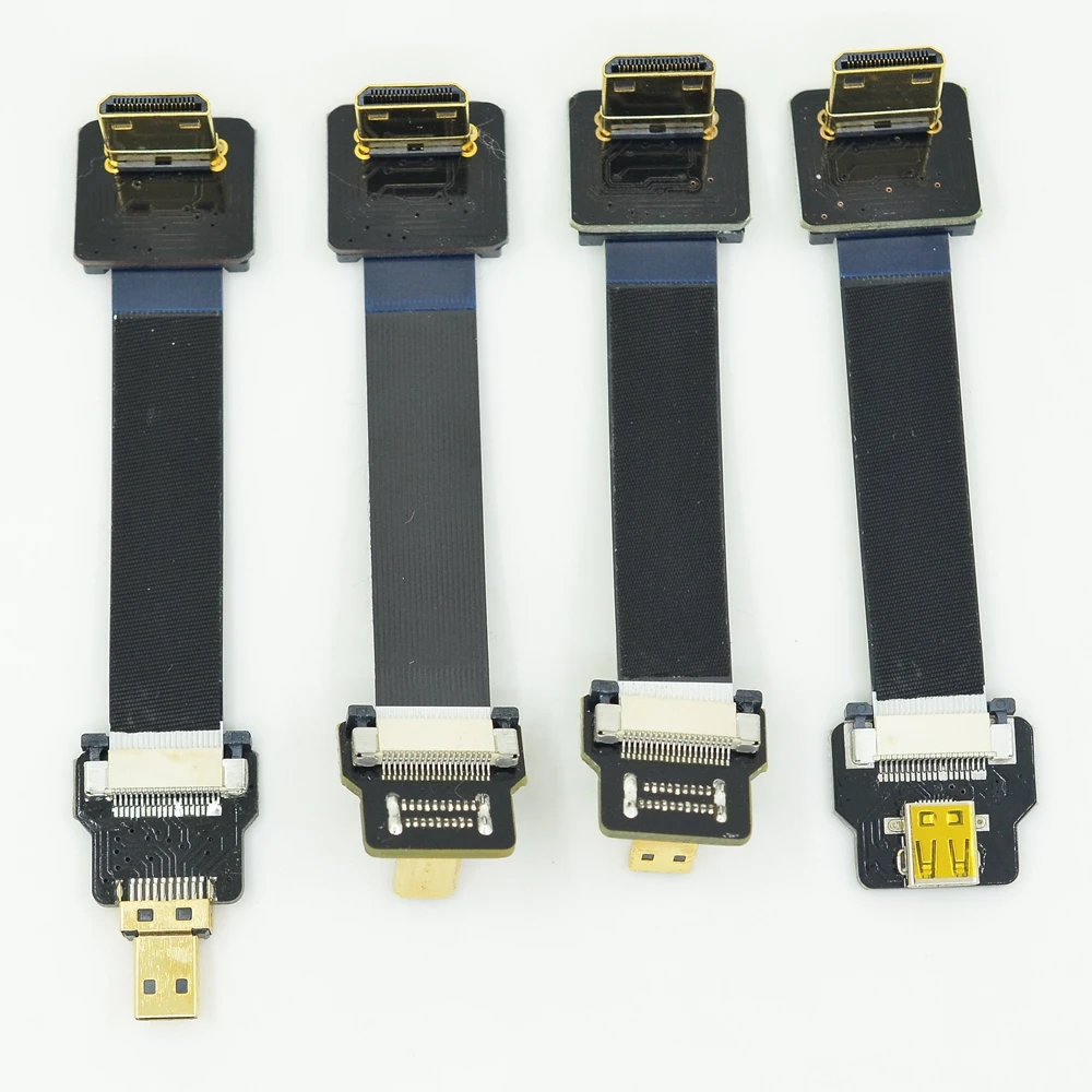 Кабель FPV Micro HDMI адаптер 90 градусов в Mini гибкие плоские кабели FPC 20 контактов для