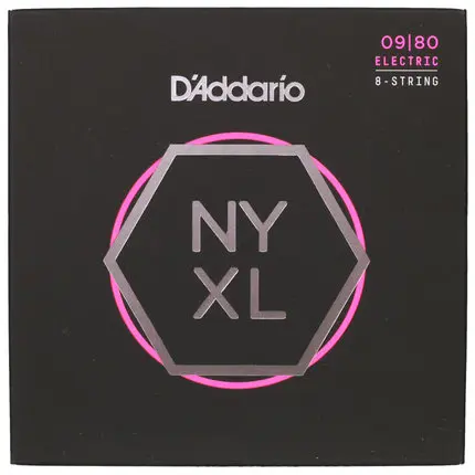 D'Addario NYXL расширенного диапазона 7-строка 8-струнной с никелевой обмоткой Электрогитары набор струн NYXL1059 NYXL1164 NYXL0980 NYXL1074