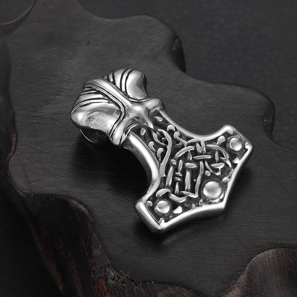 

Stainless Steel Viking Thor Hammer Pendant Hole 6mm for Necklace DIY Accessories Findings Jewelry Making Men Axe Charm Supplies