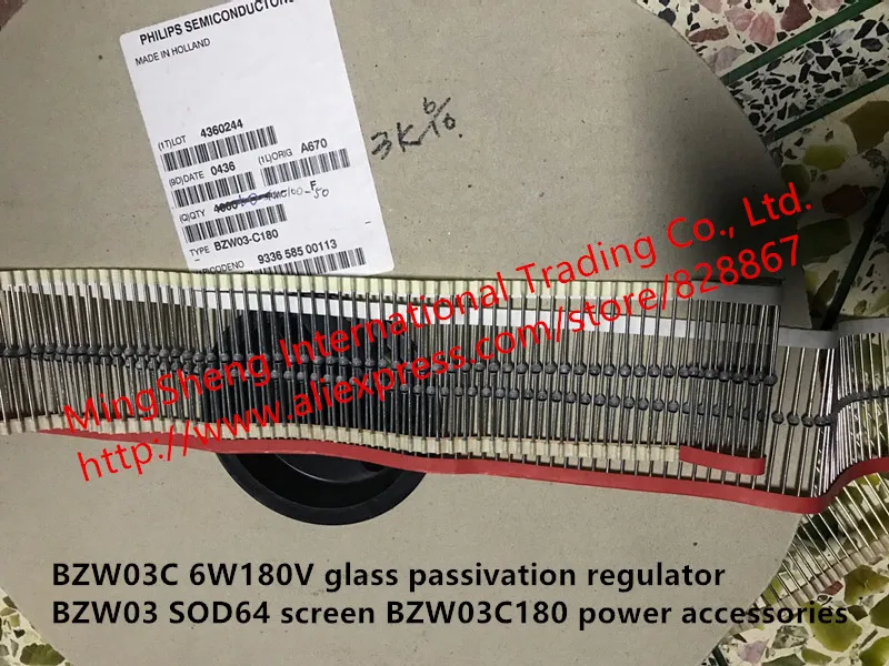 

Оригинальный новый 100% BZW03C 6W180V регулятор пассивирования стекла BZW03 SOD64 экран BZW03C180 аксессуары для электропитания