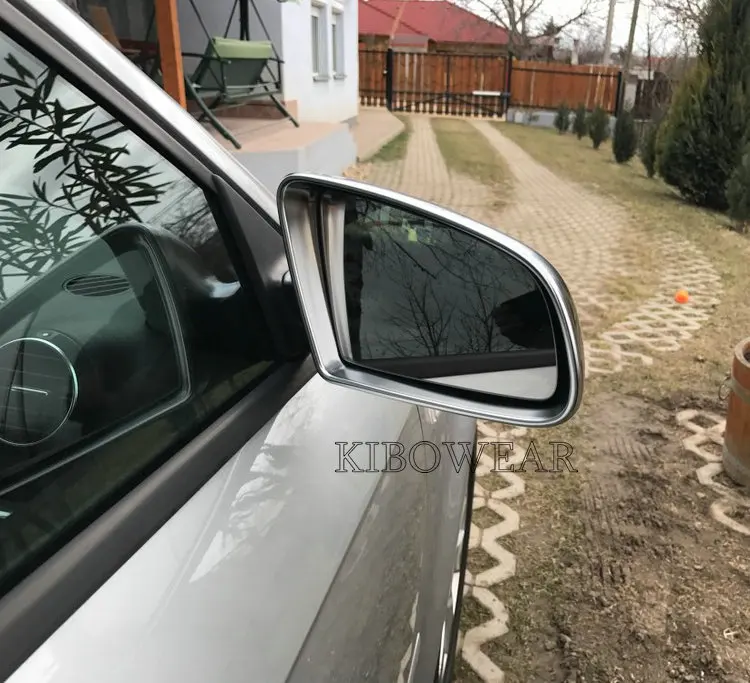 Kibowear для Audi A3 S3 8P A4 B7 B6 A6 S6 4F C6 боковое зеркало крышки Чехлы S3 S4 S6 A3 Sportback серебристый матовый хром 2002 2004 2008