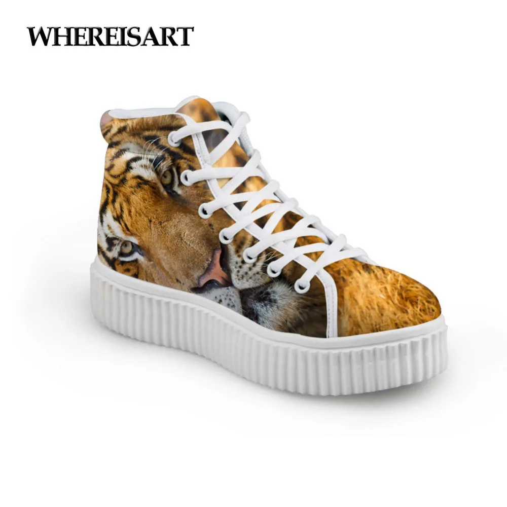 WHEREISART/Женская обувь на платформе сезон весна парусиновые кроссовки с высоким