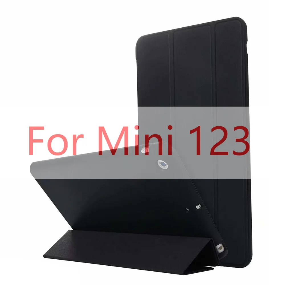 Mini123 Black Для Apple iPad Mini 4 3 2 1 чехол, тонкий из искусственной кожи+ ТПУ Мягкий задний теплоотвод смарт-чехол для iPad Mini4 Mini 2 Чехол Funda - Цвет: Mini123 Black