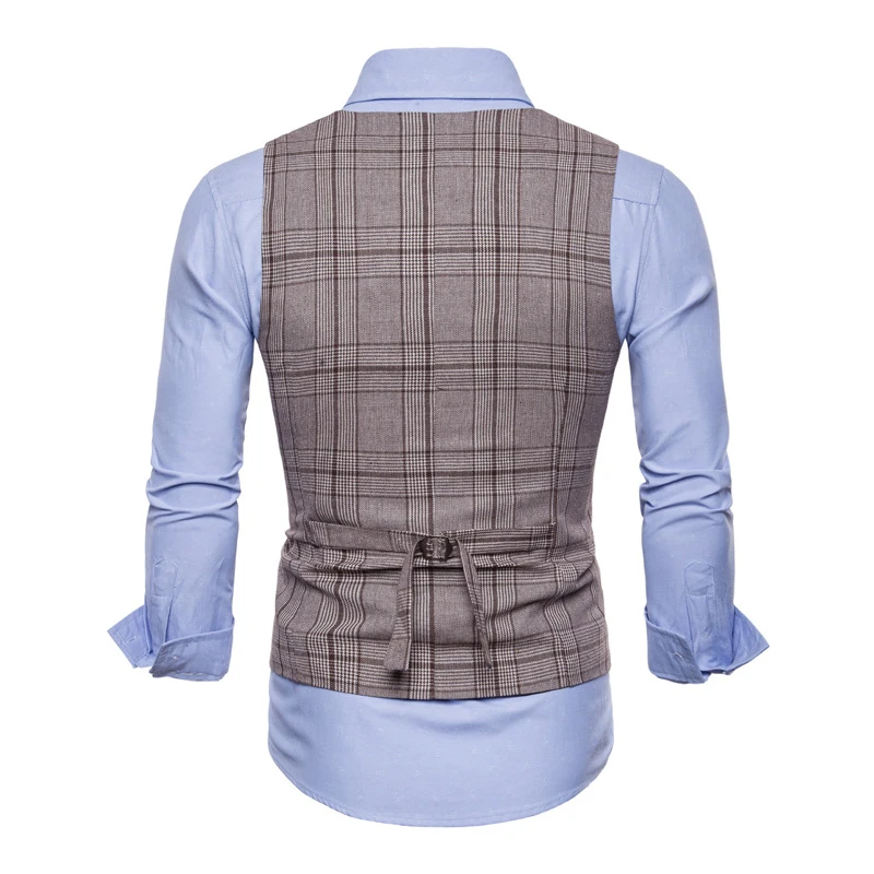 Модный мужской жилет повседневный Мужская одежда приталенные жилеты для