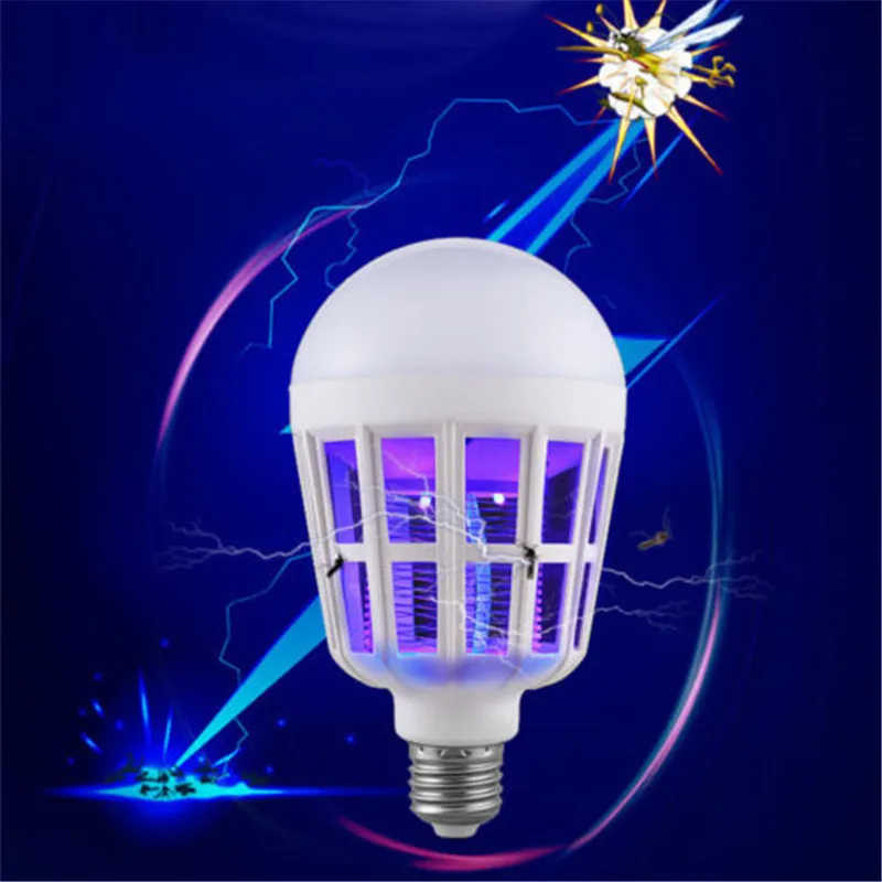 2 в 1 E27 светодиодный лампы с инсектицидная лампа без запаха электрическая ловушка