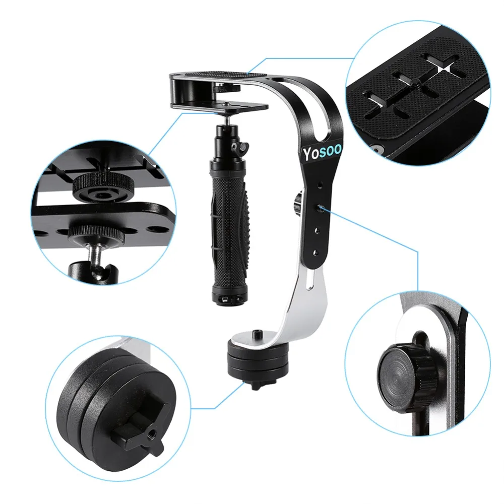 Металлический Ручной Стабилизатор универсальный для Gopro DSLR SLR цифровой камеры Спорт DV алюминиевый estabilizador de камера для Feiyu
